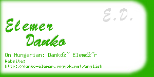 elemer danko business card